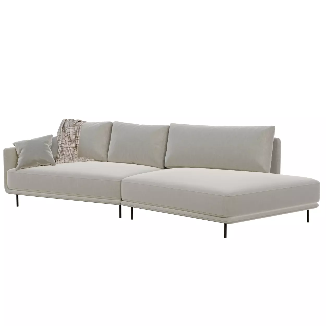 Modern Cozy Sofa 3D model_2