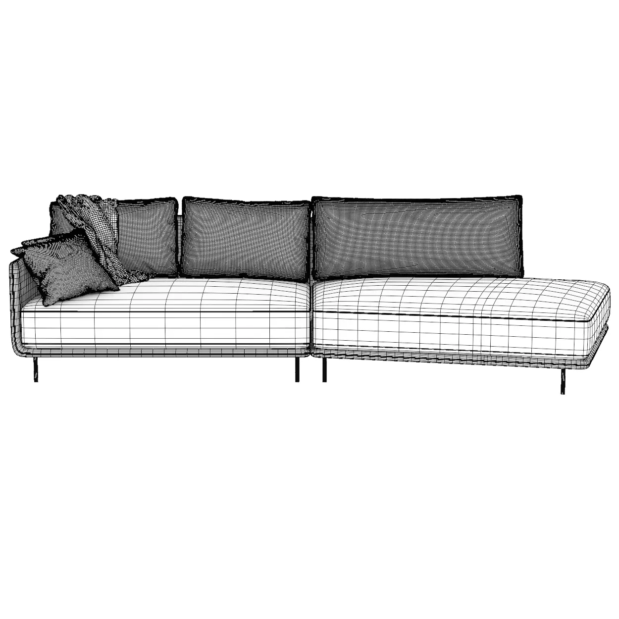 Modern Cozy Sofa 3D model_4