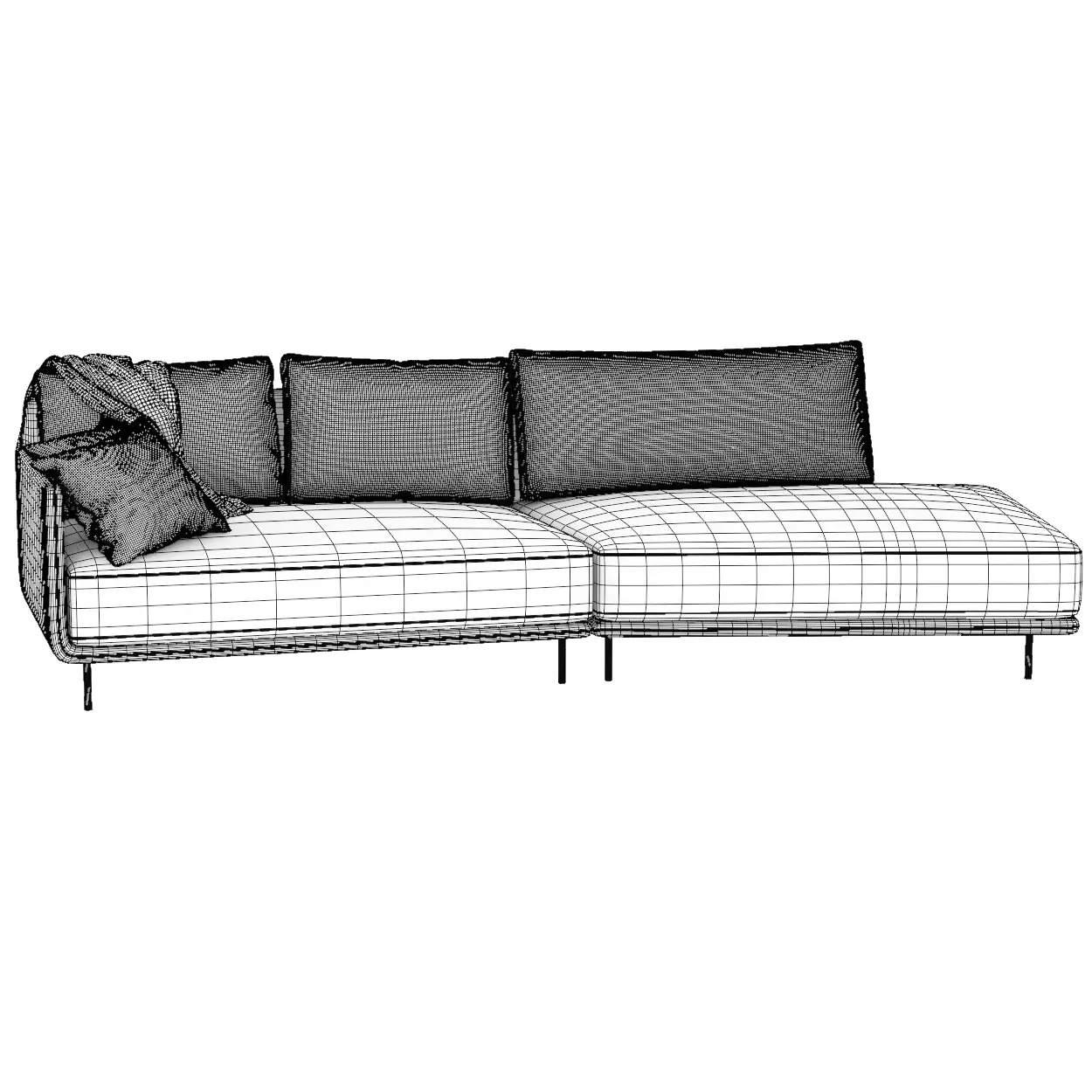 Modern Cozy Sofa 3D model_3