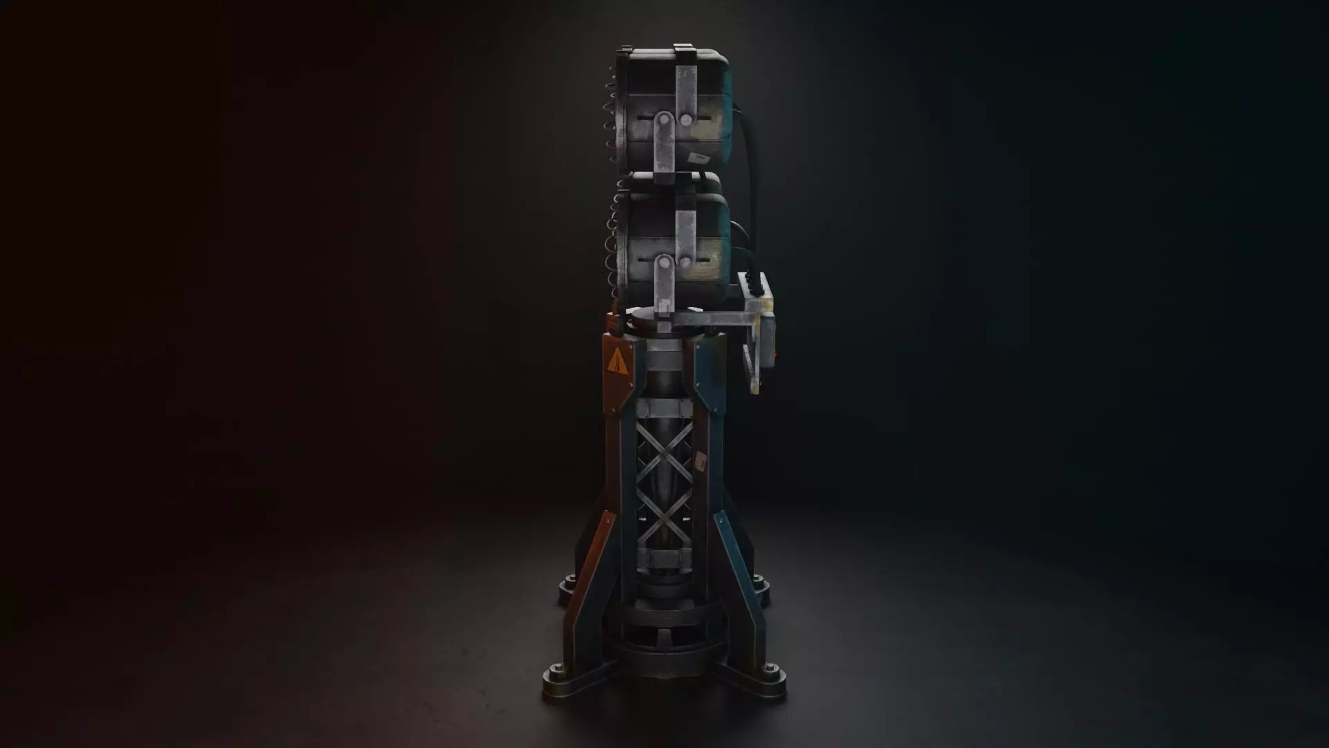 Large Flood or Spot Light Tower Low-poly 3D model_4