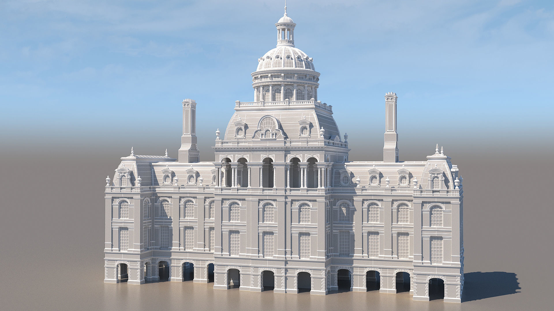 Grand palace 3D model_3