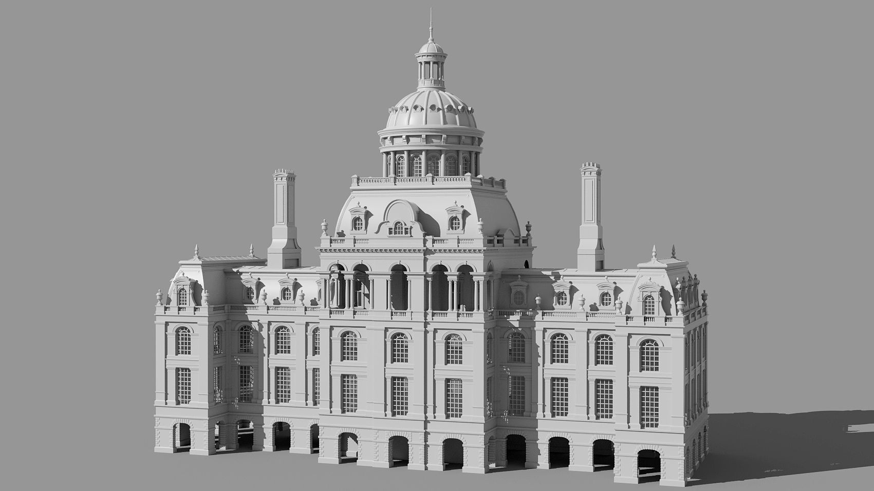 Grand palace 3D model_4