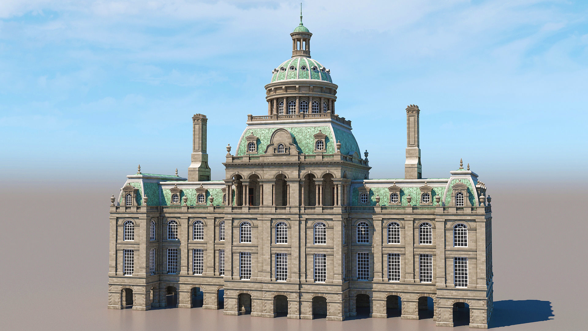 Grand palace 3D model_1