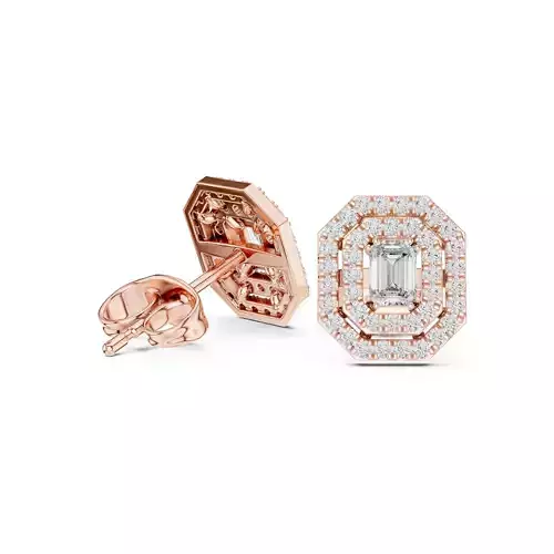 Emerald Diamond Earring