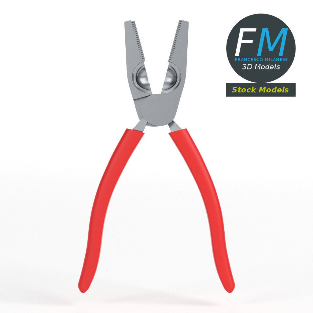 Linesman pliers 3D model_3