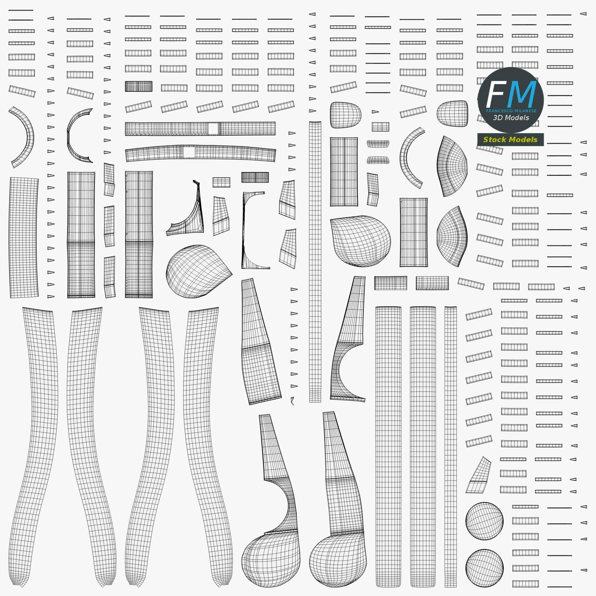 Linesman pliers 3D model_13