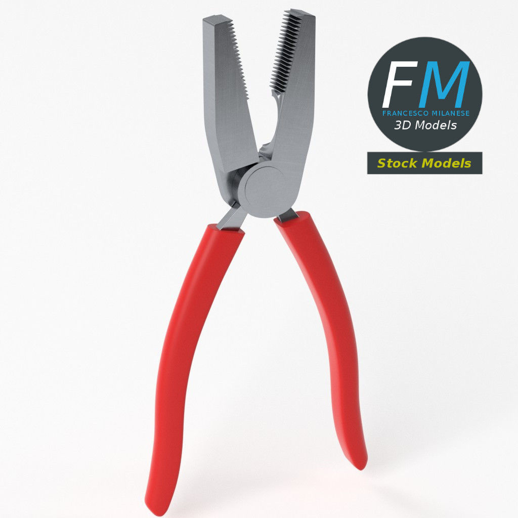 Linesman pliers 3D model_12