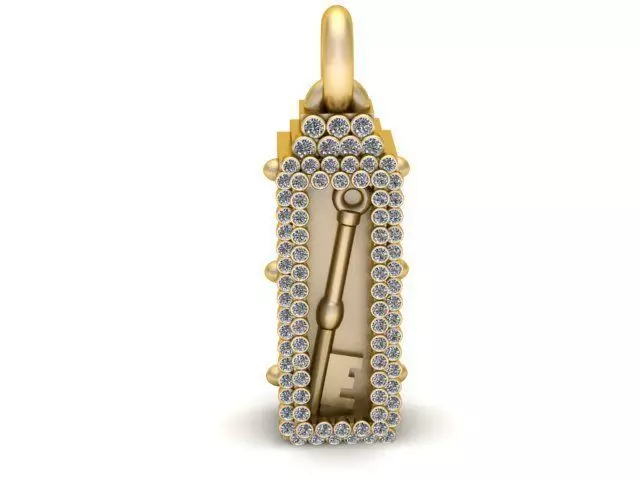 Key Cage Pendant 3D Printable Jewelry Model 3D print model