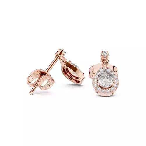 Pear  Diamond Earring