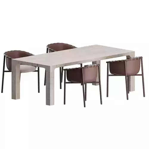 Cleo Chair Petra Table by Fendi Casa