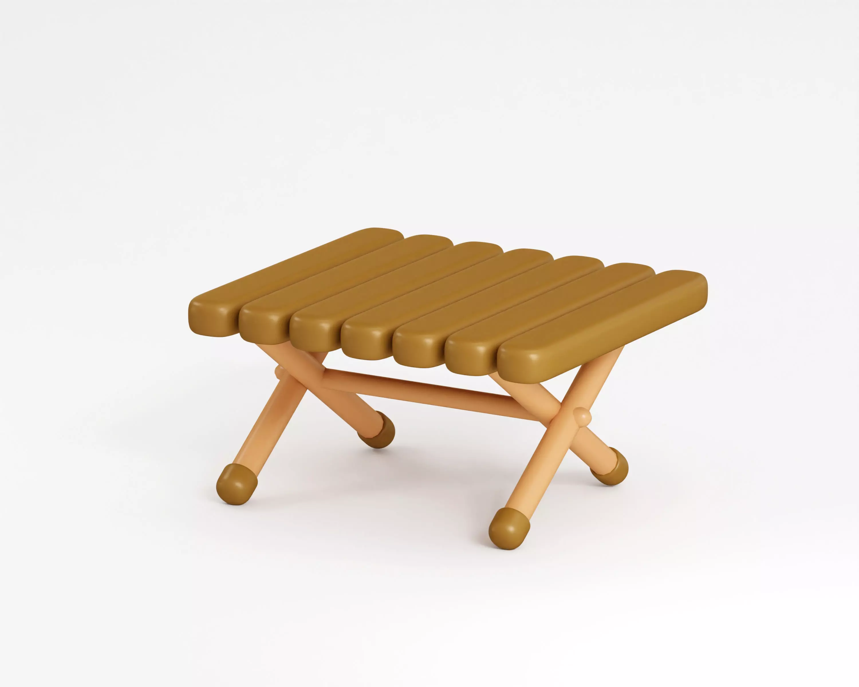 Cartoon Portable Camping Table Low-poly 3D model