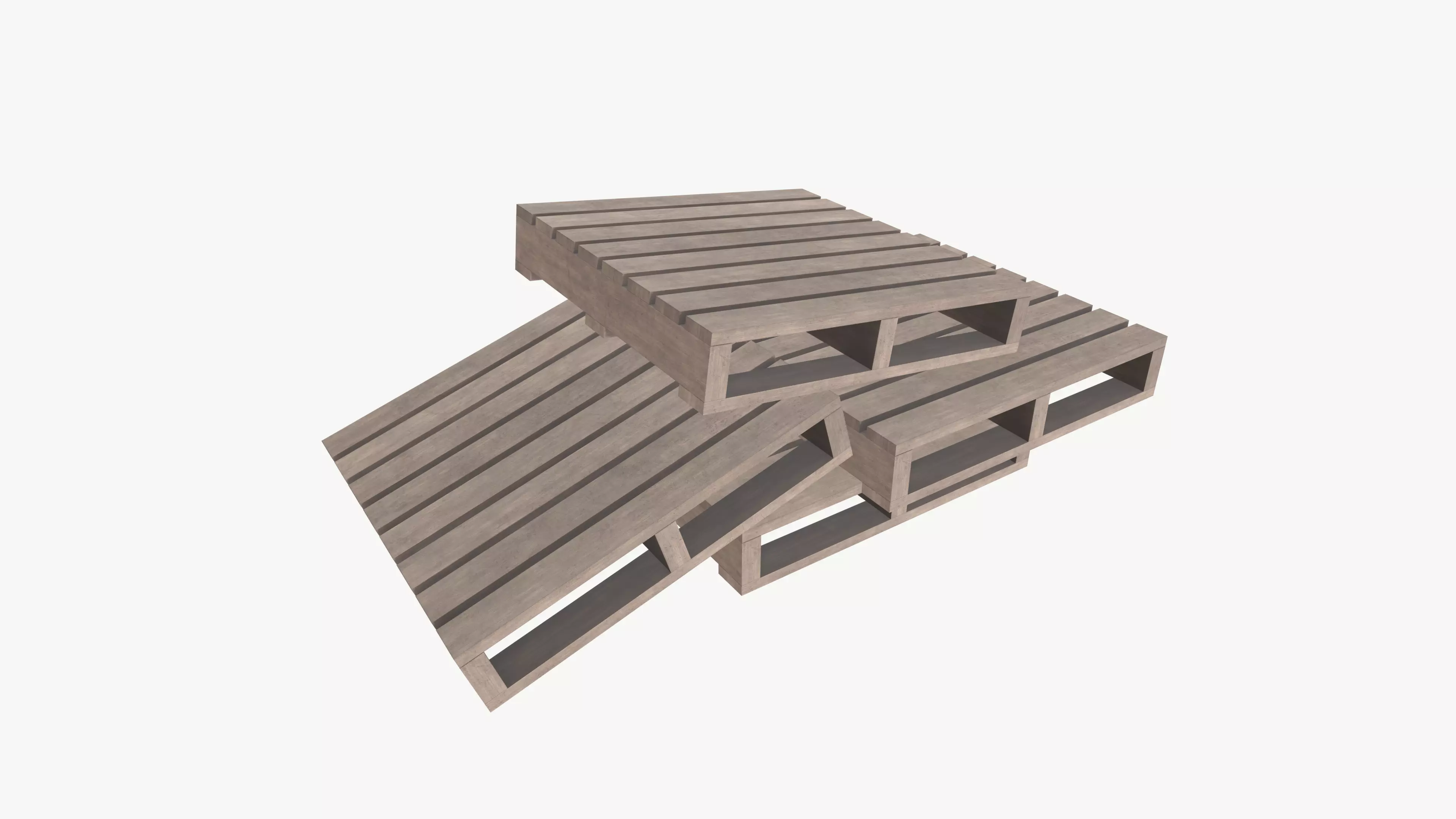 Wooden Pallet 3D model_4