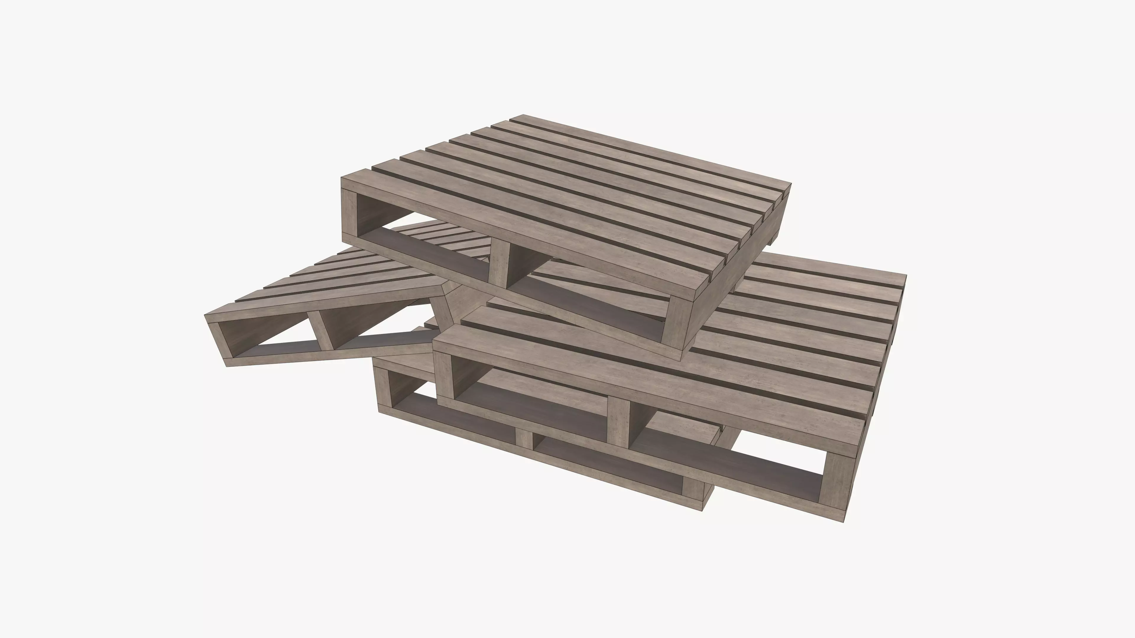 Wooden Pallet 3D model_23