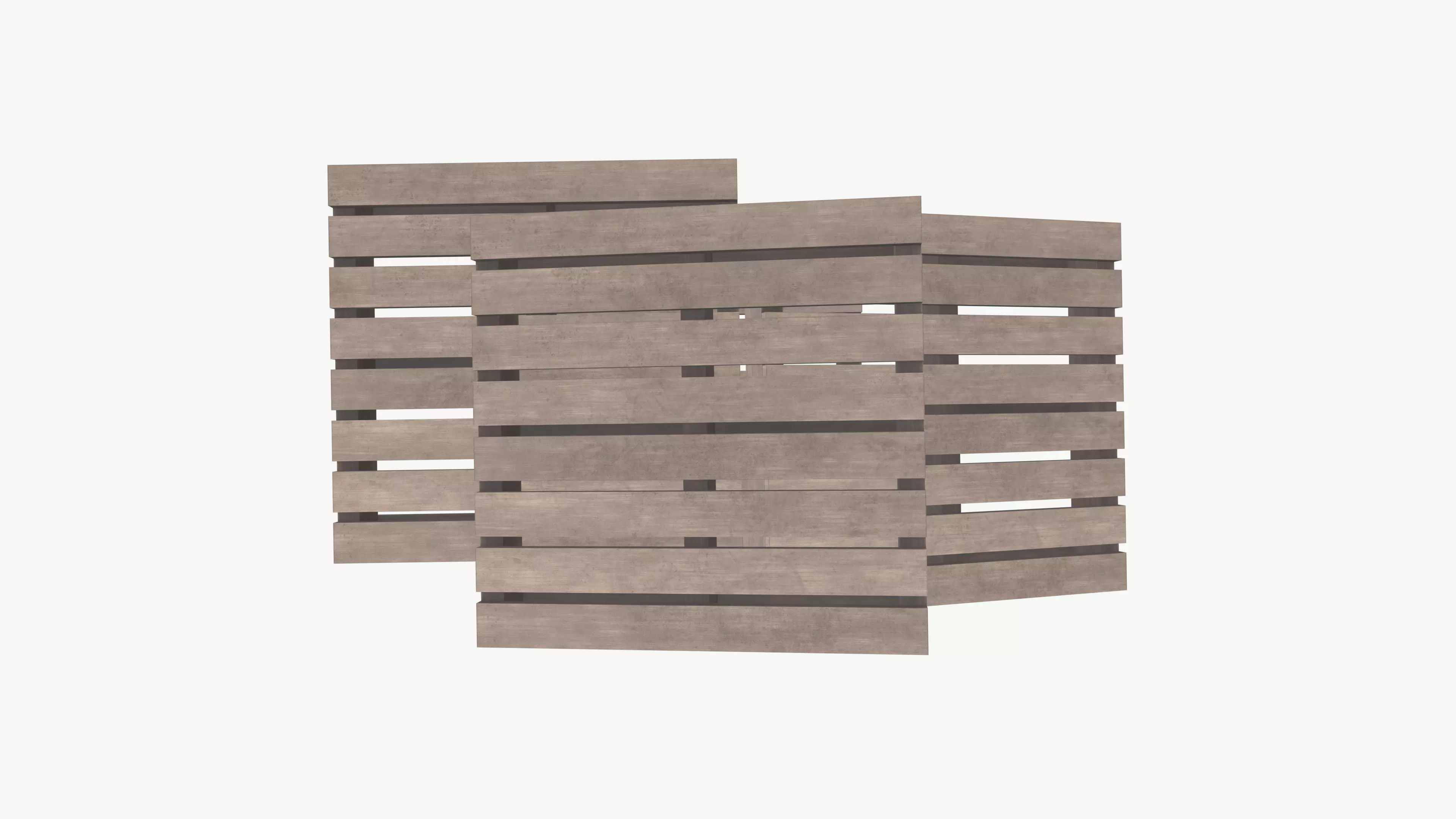 Wooden Pallet 3D model_3