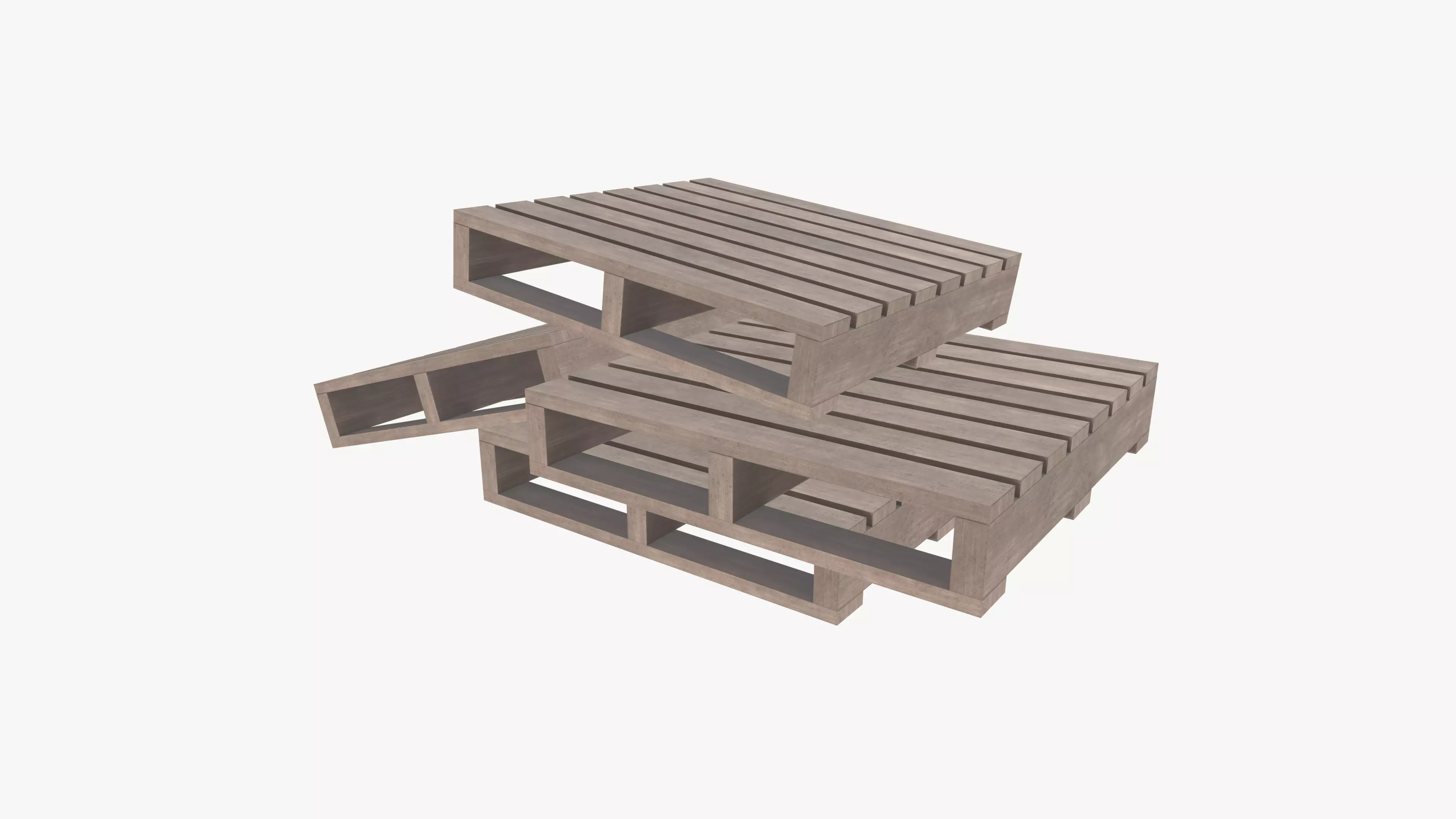 Wooden Pallet 3D model_5