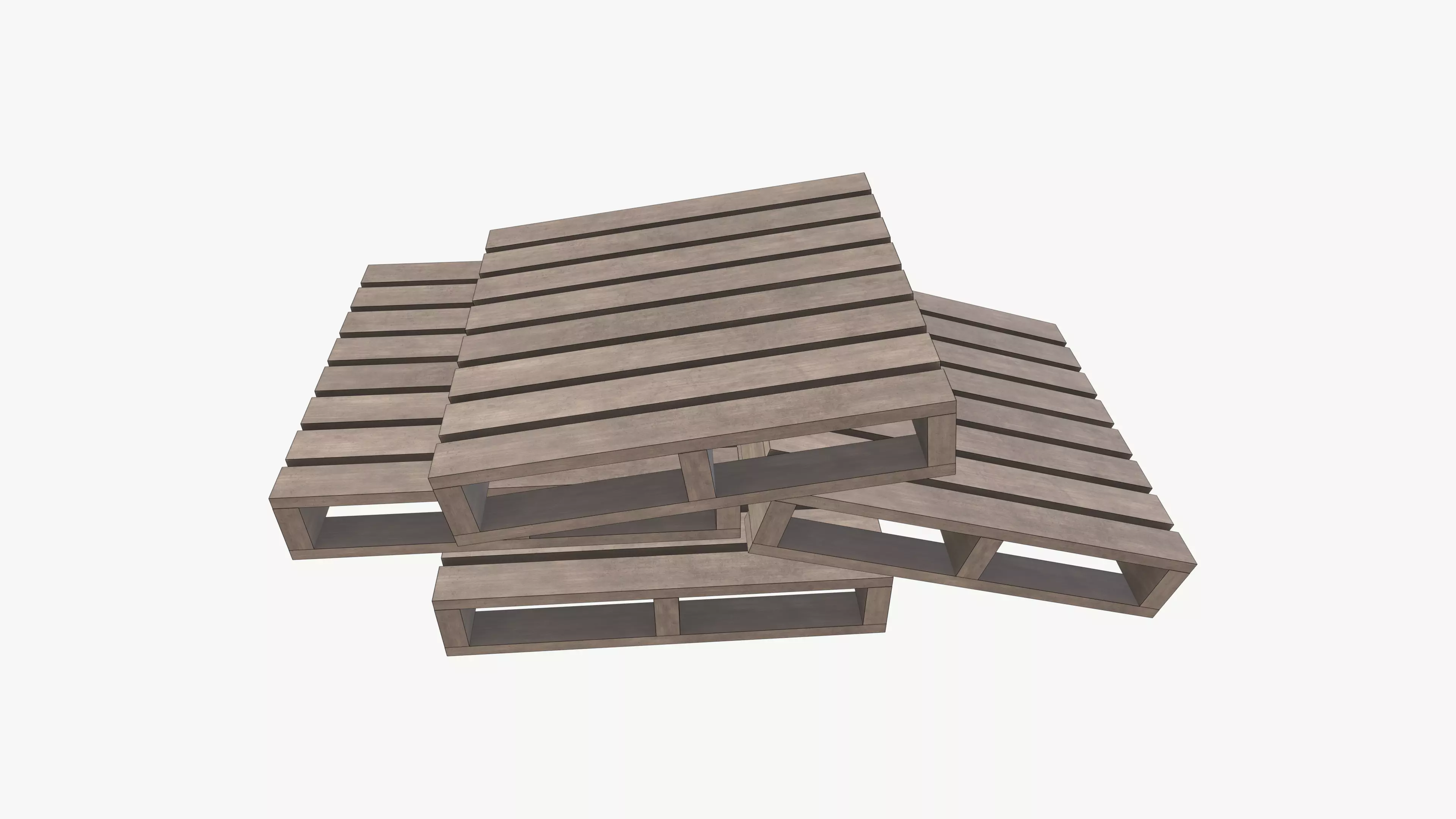 Wooden Pallet 3D model_24