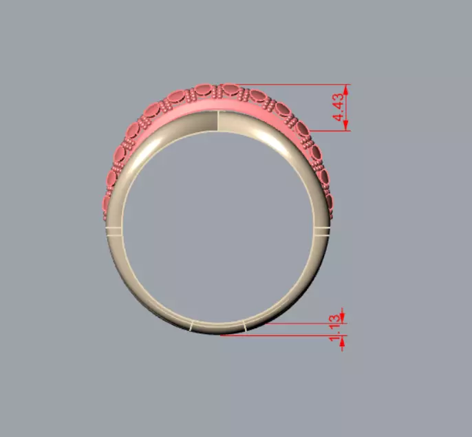 Golring22 Carved ring 3D print model_5
