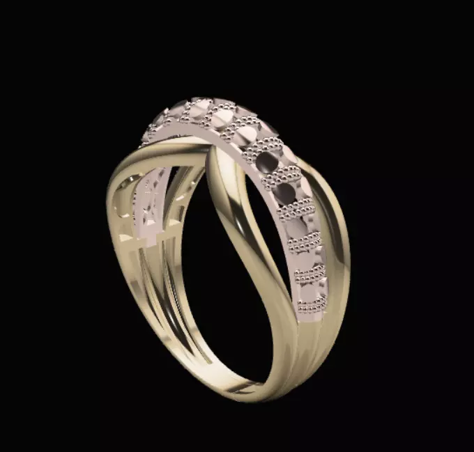 Golring22 Carved ring 3D print model_0