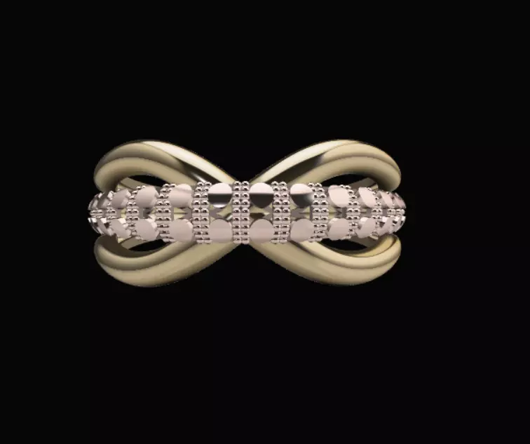 Golring22 Carved ring 3D print model_1