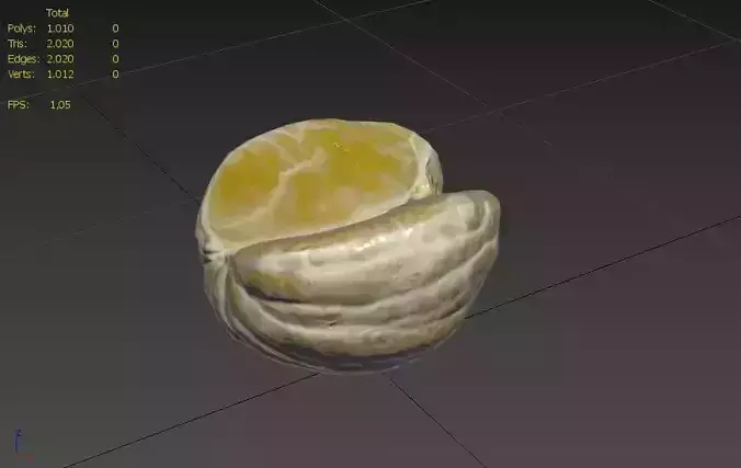 Orange M06 Low-poly 3D model 3
