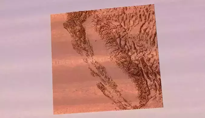 Sacramento valley heightmap cnc