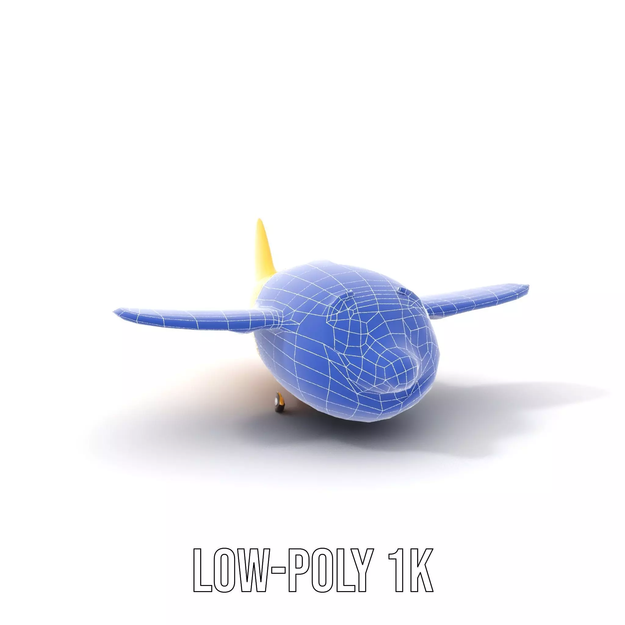 Smiling Yellow Airplane model pack Low-poly 3D model_20