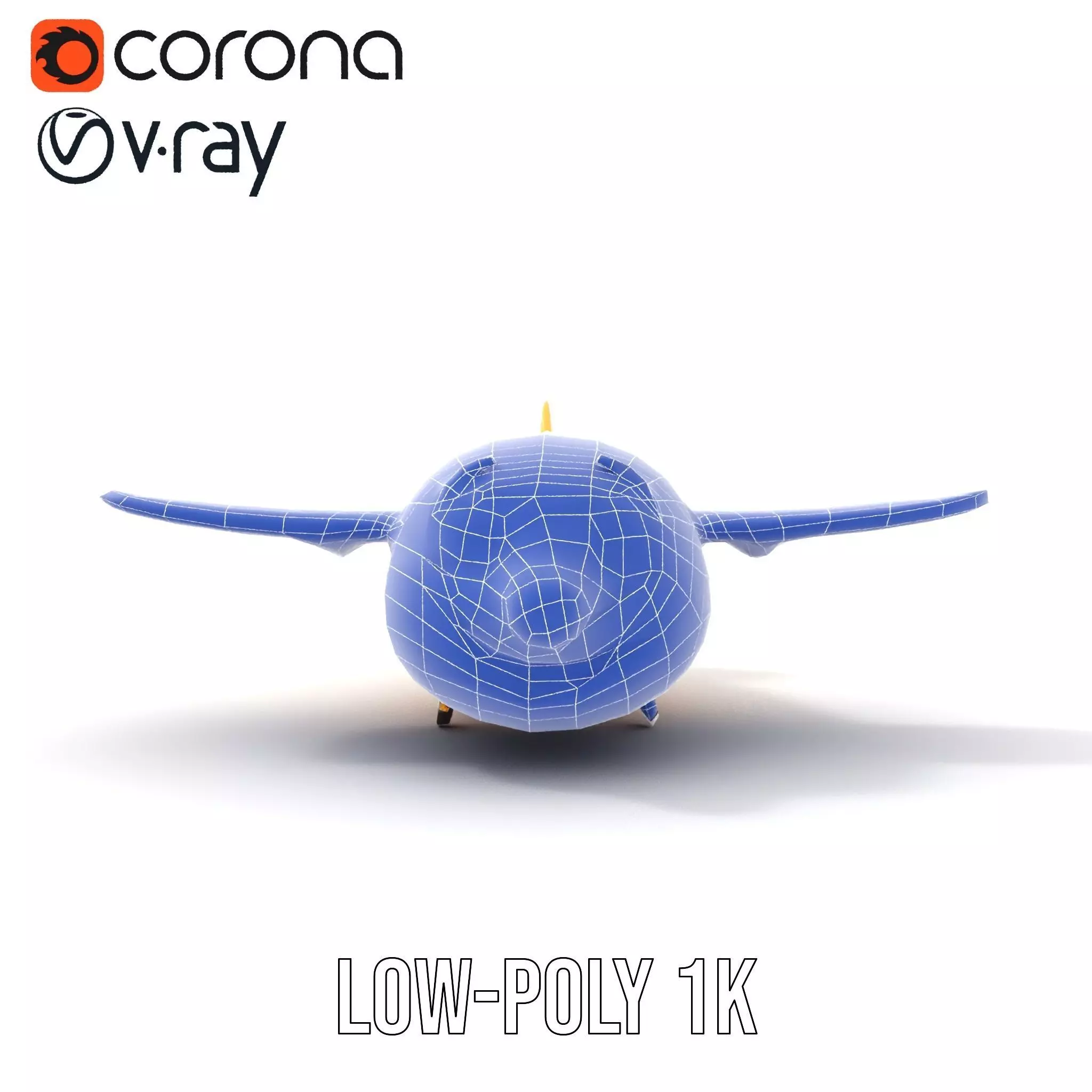 Smiling Yellow Airplane model pack Low-poly 3D model_23