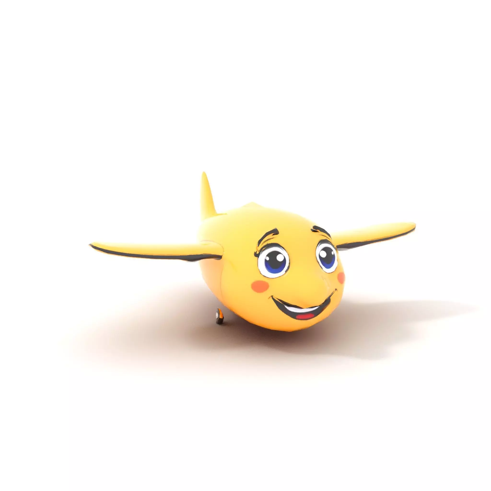 Smiling Yellow Airplane model pack Low-poly 3D model_14
