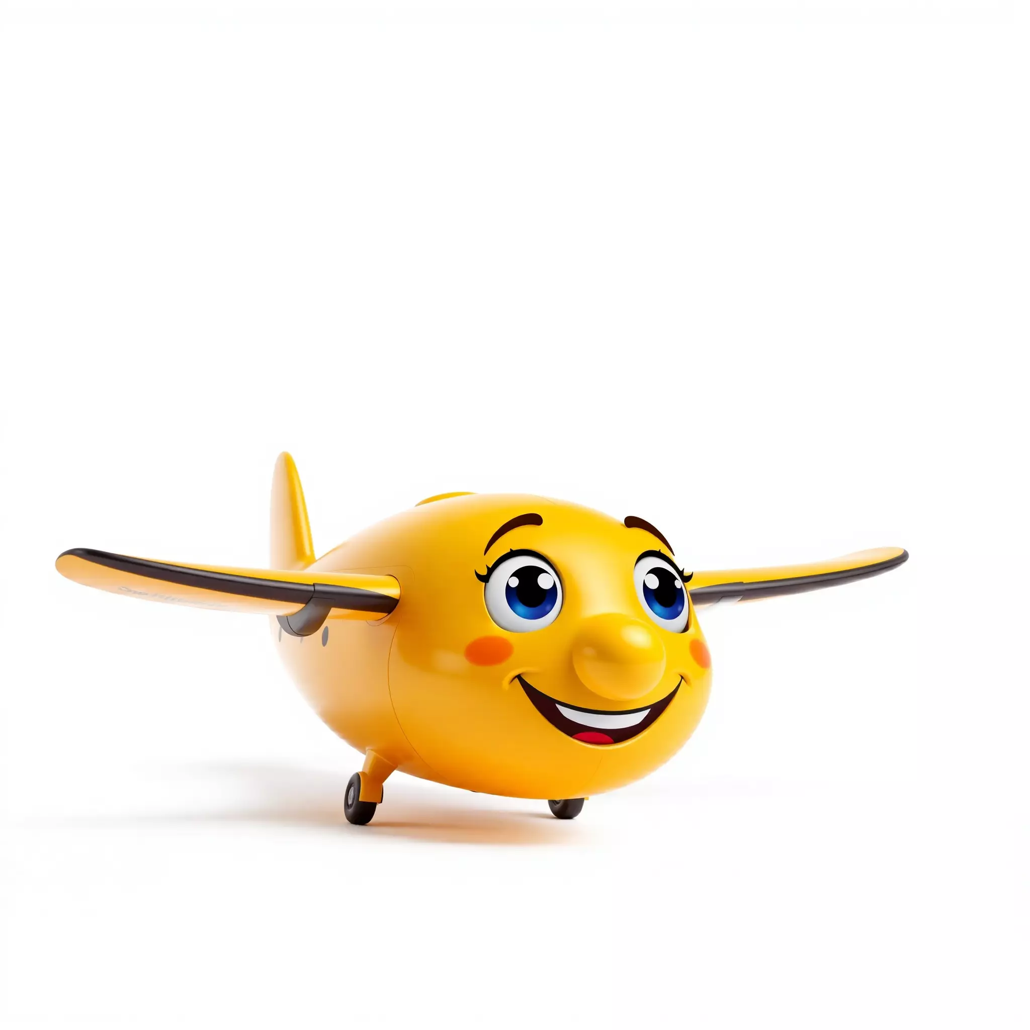 Smiling Yellow Airplane model pack Low-poly 3D model_3