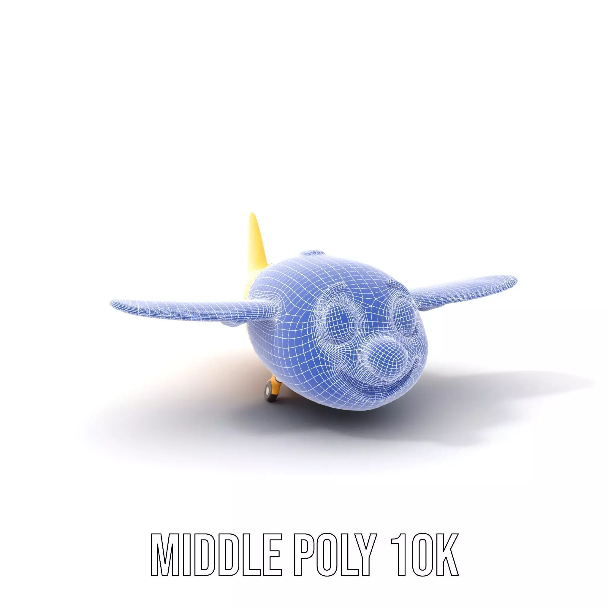 Smiling Yellow Airplane model pack Low-poly 3D model_7
