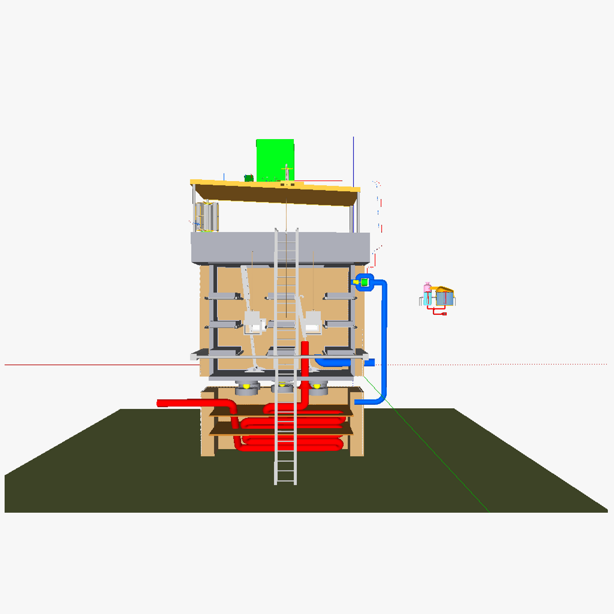 Watchtower sleeping room 3D print model_1