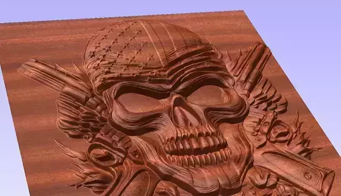 UNIted states patriot skull depthmap