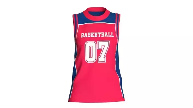 Girls Sleeveless Basketball Tshirt - 07