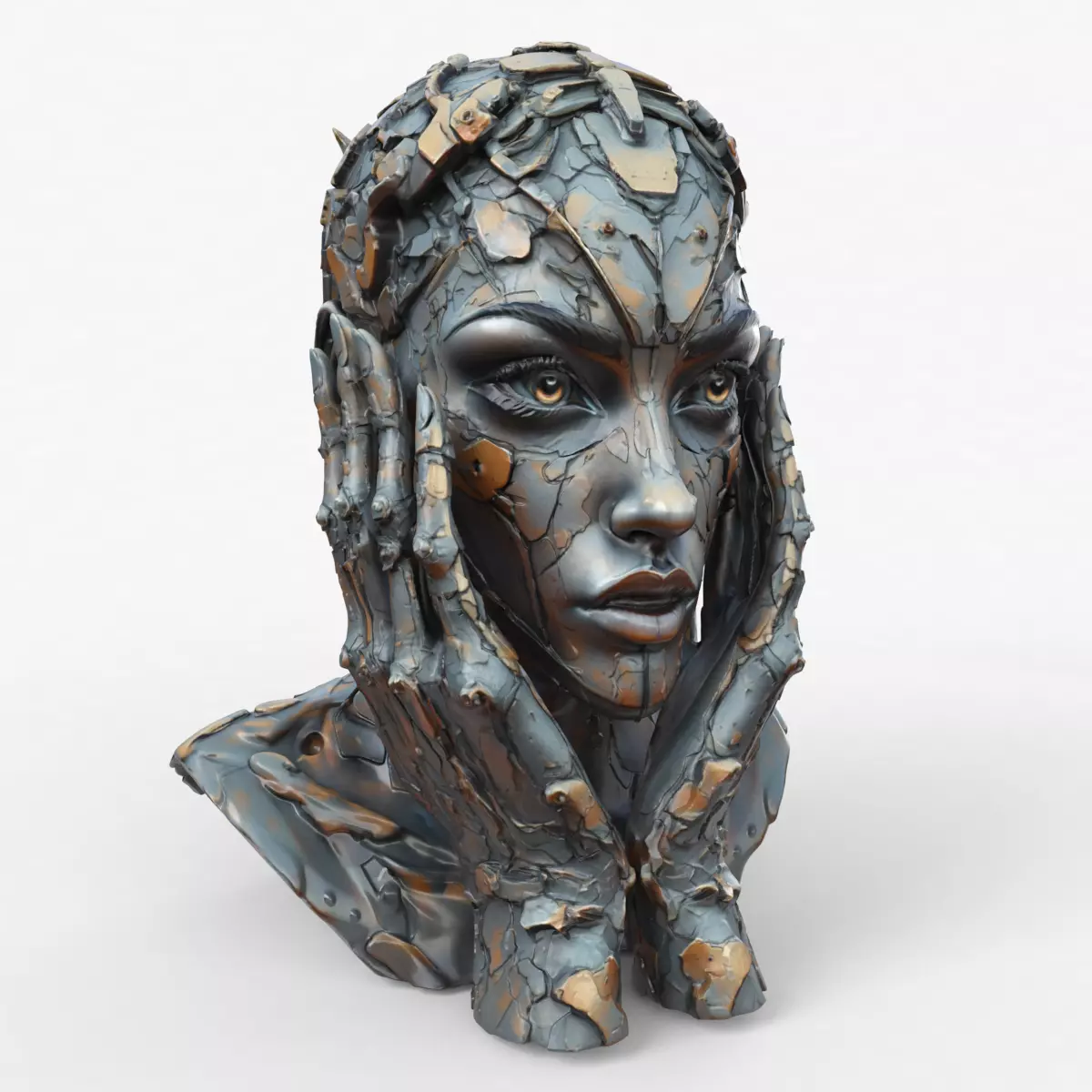Cyberpunk Head High Detail 3D model