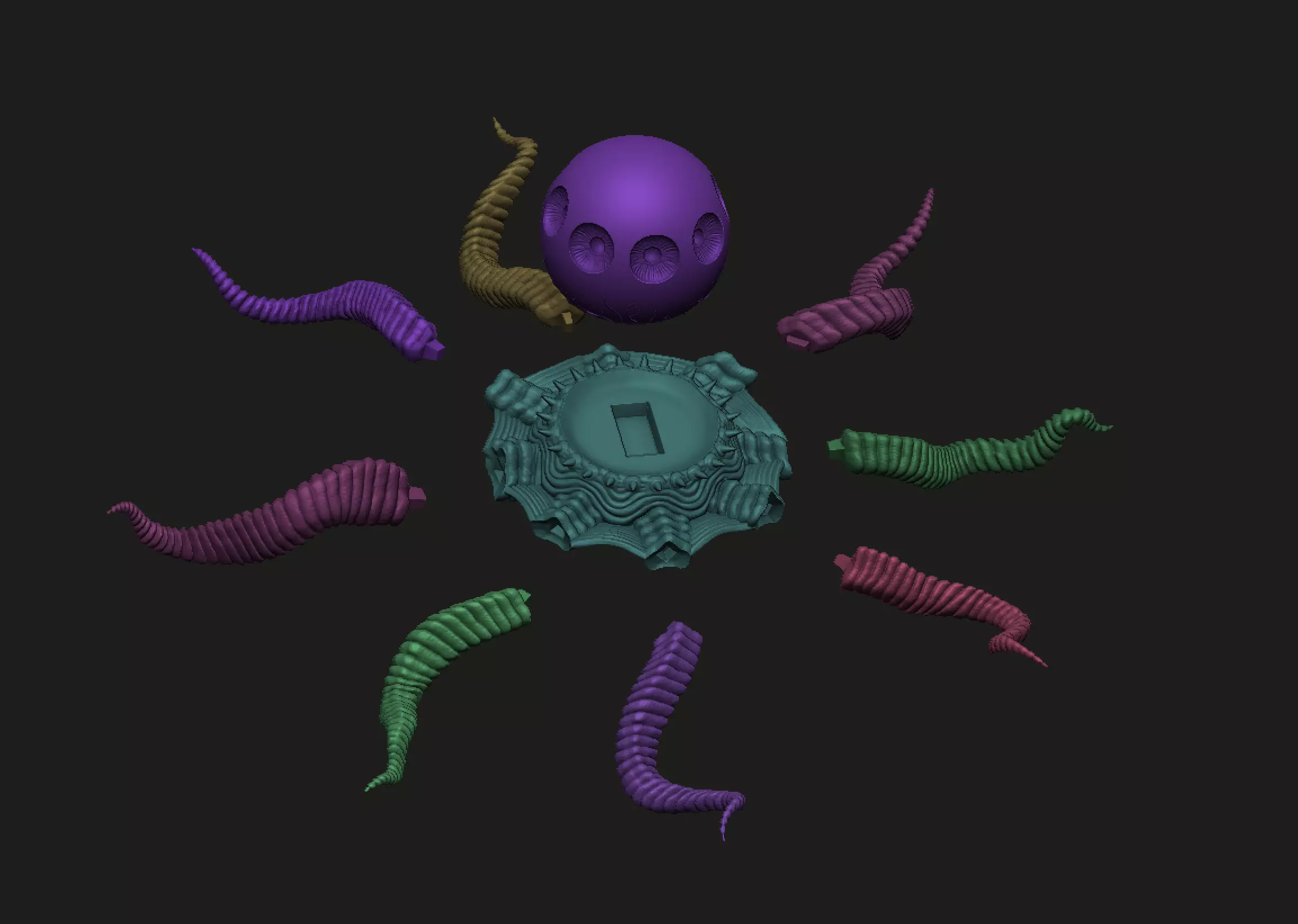 Alien Earth Mega Creature Pack 4-in-1  Premium STL Bundle 3D print model_8