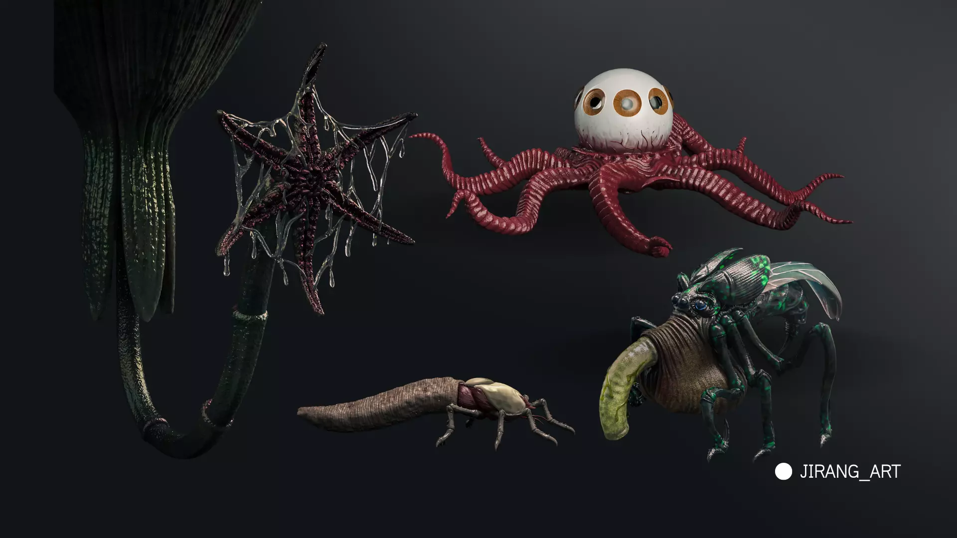 Alien Earth Mega Creature Pack 4-in-1  Premium STL Bundle 3D print model_0