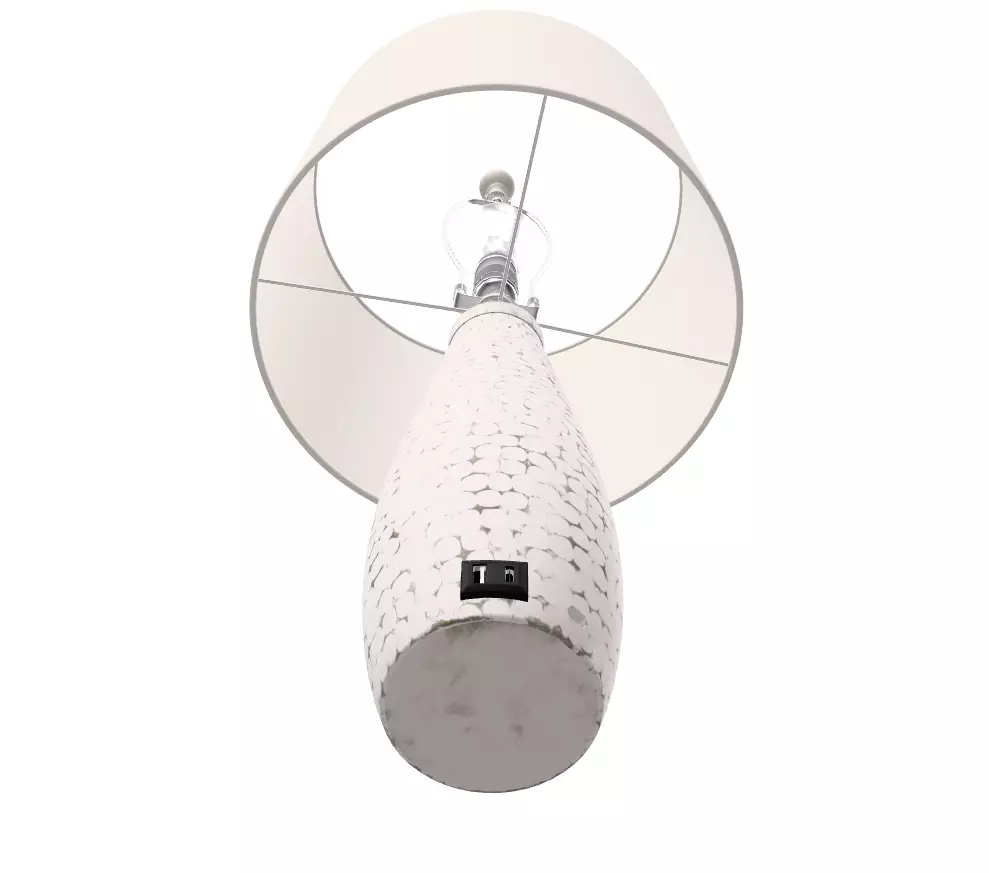 360 Lighting Set of 2 Modern Coastal Table Lamps Low-poly 3D model_2