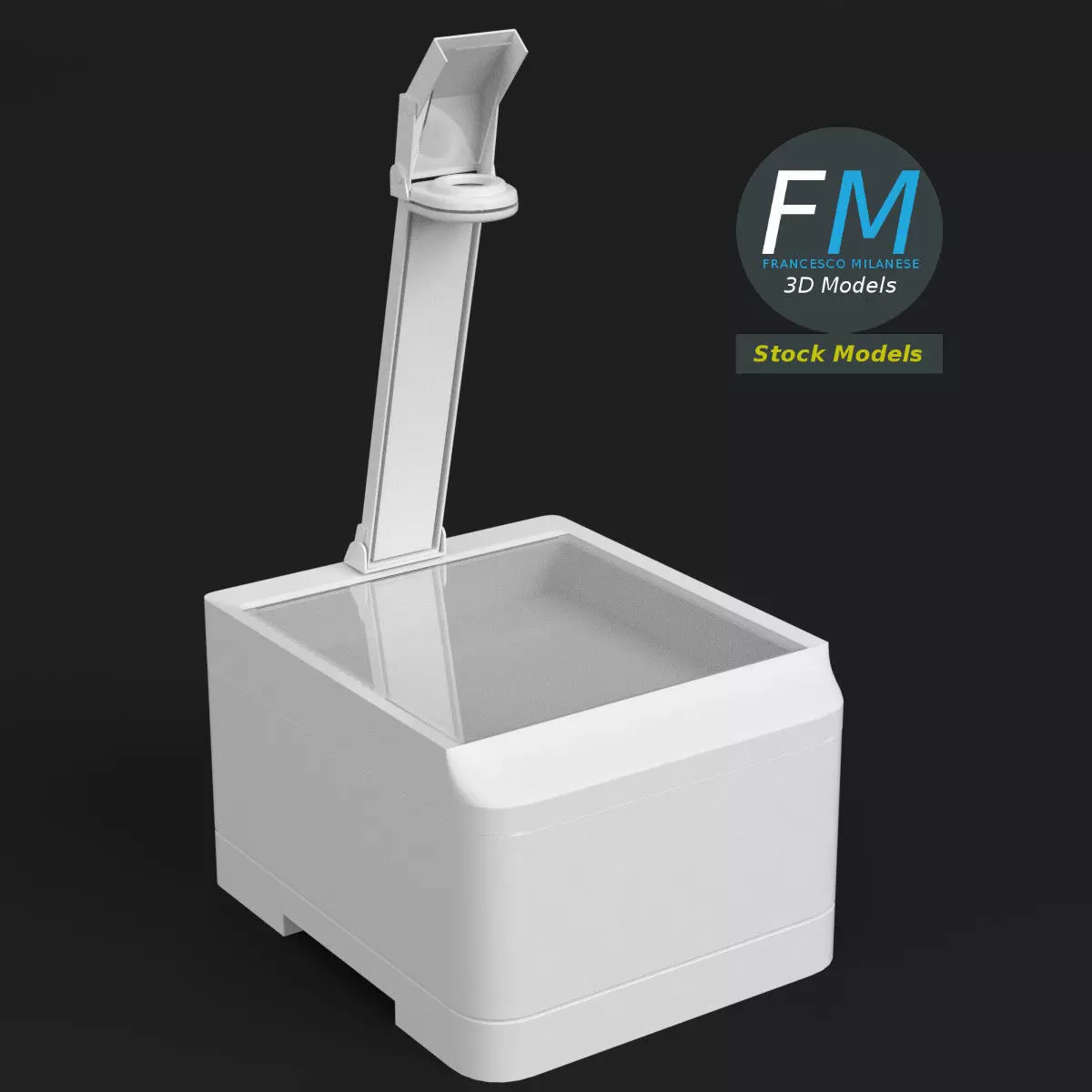 Overhead projector 3D model_0