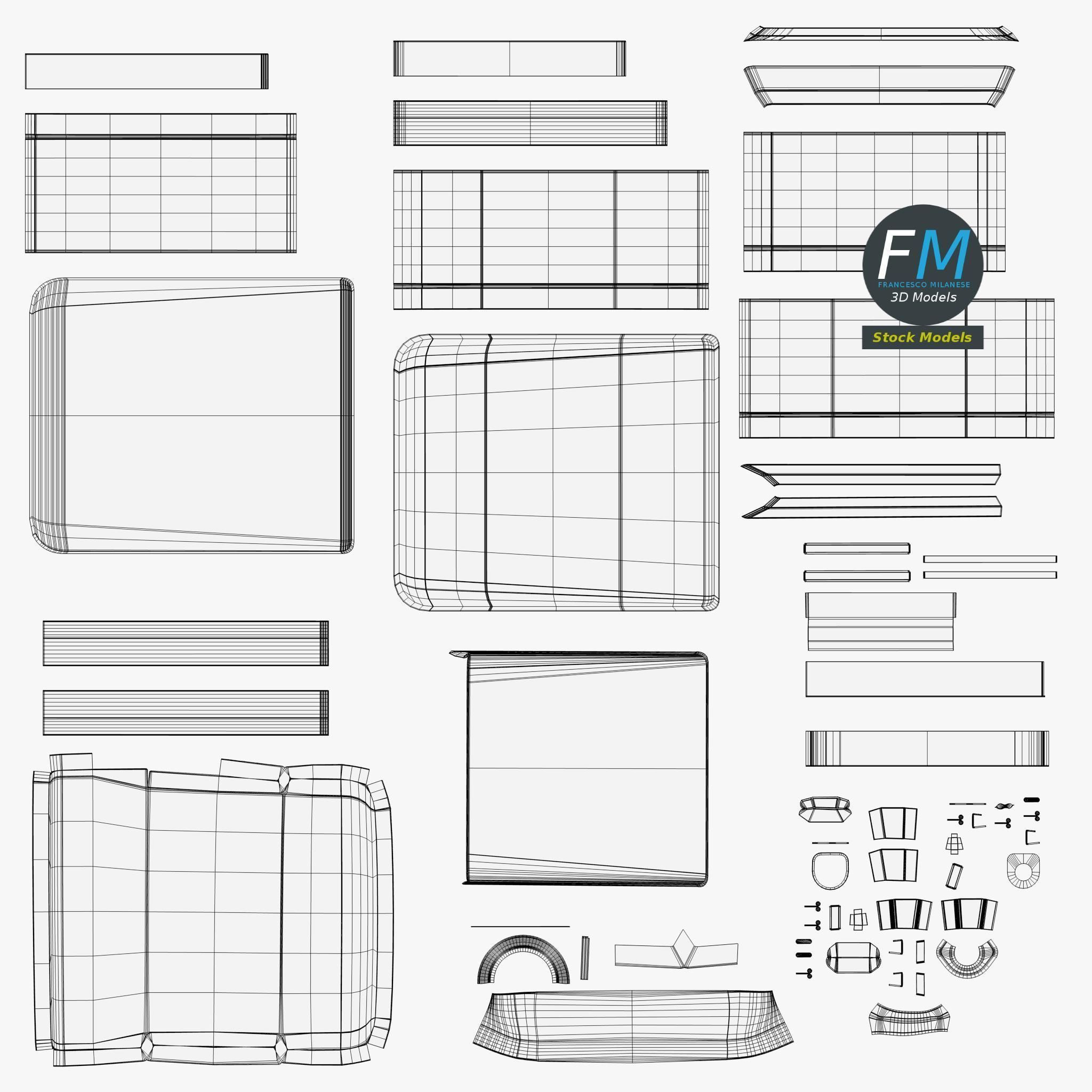 Overhead projector 3D model_12
