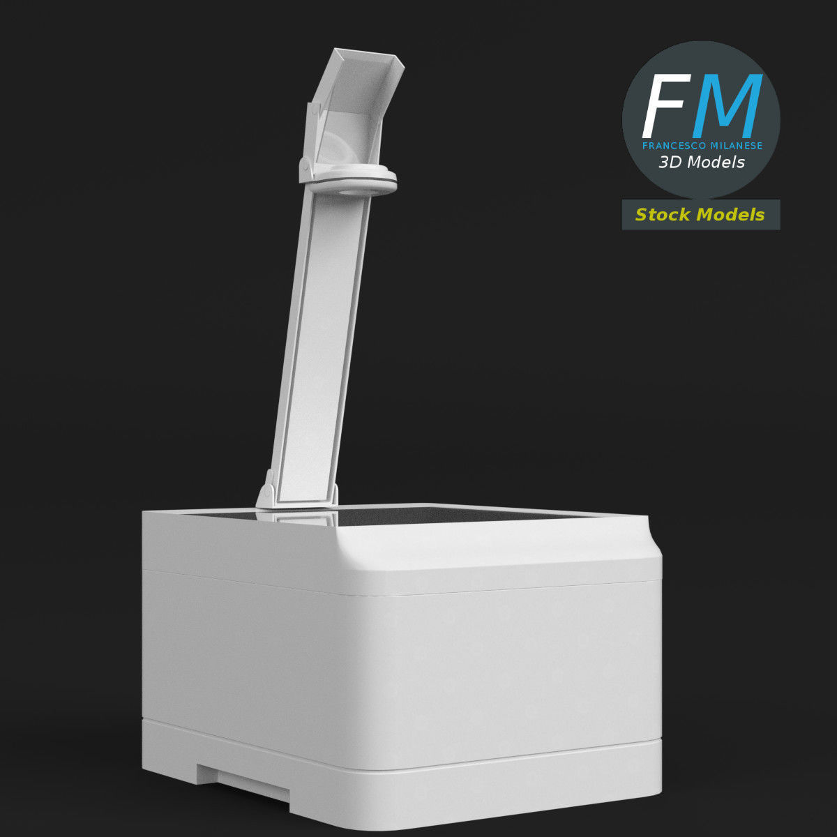 Overhead projector 3D model_3
