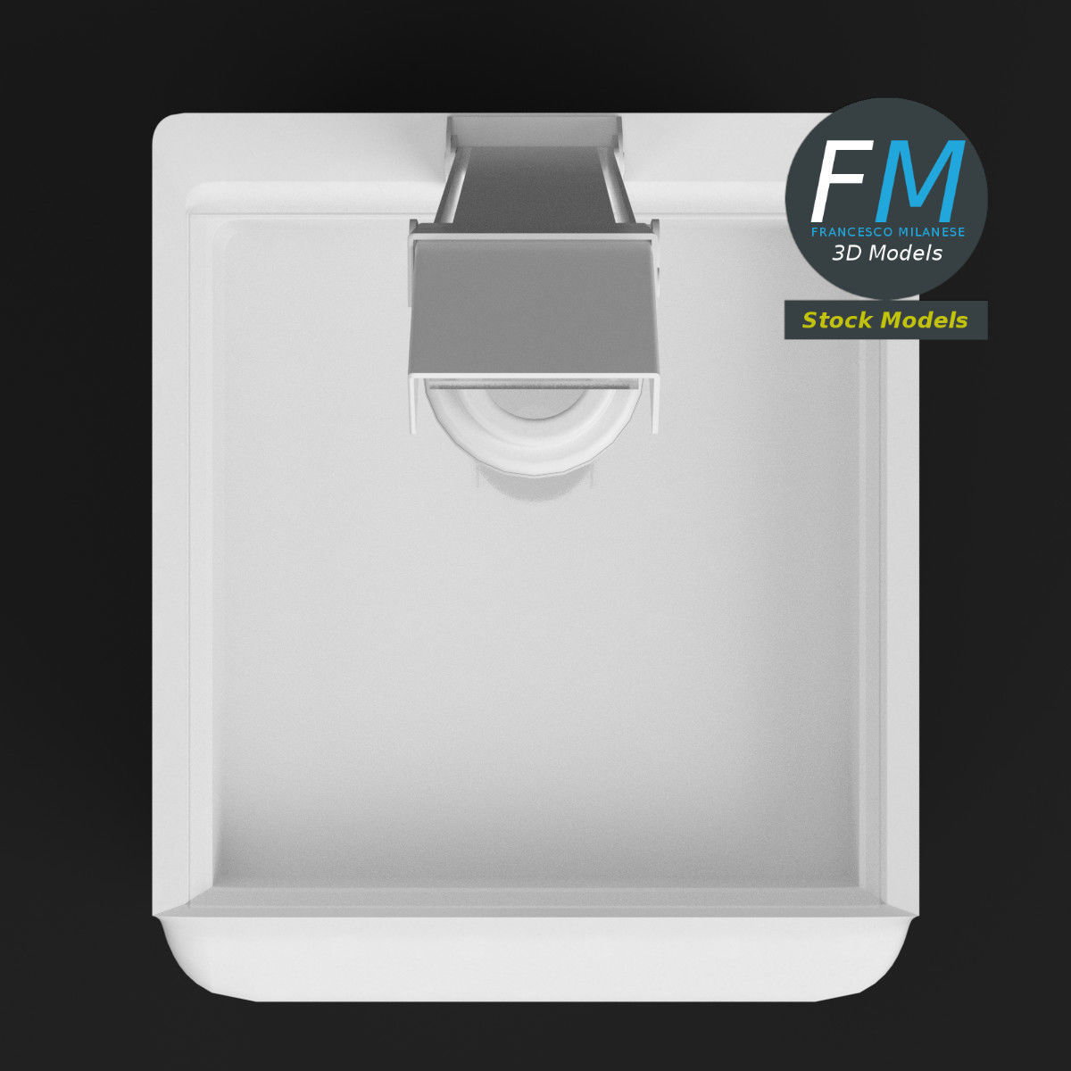 Overhead projector 3D model_6