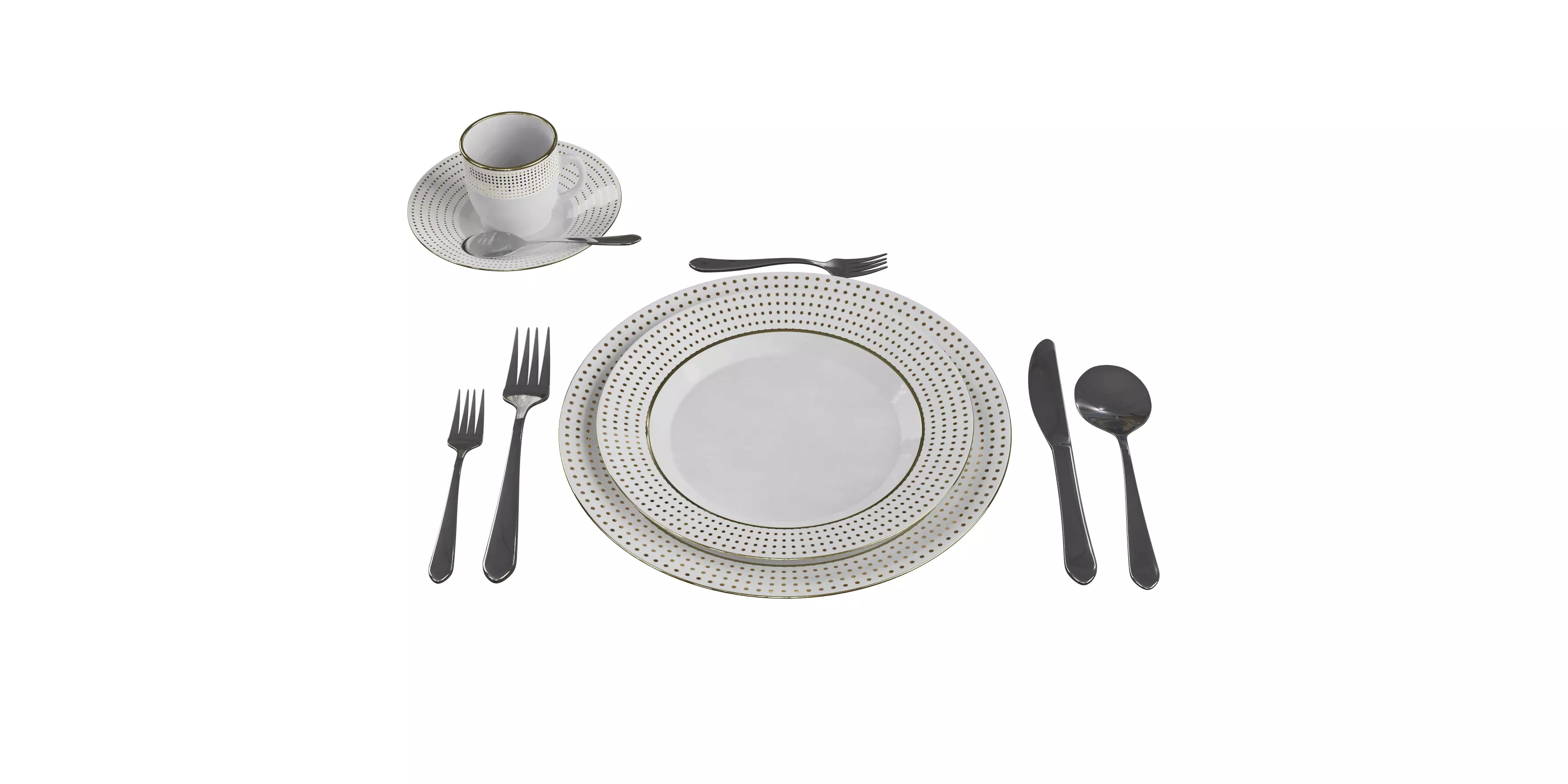 Modern Dinnerware 05 Free 3D model_2