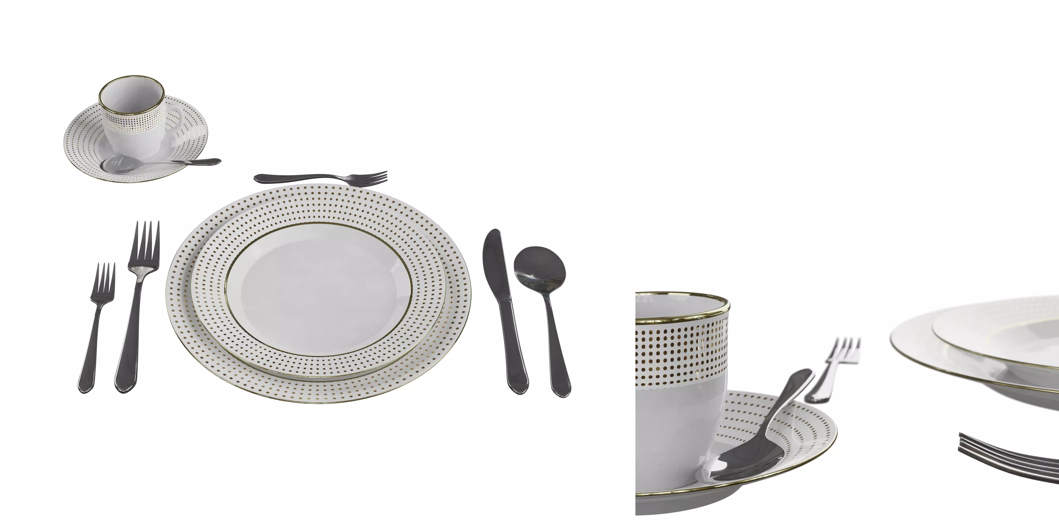Modern Dinnerware 05 Free 3D model_0