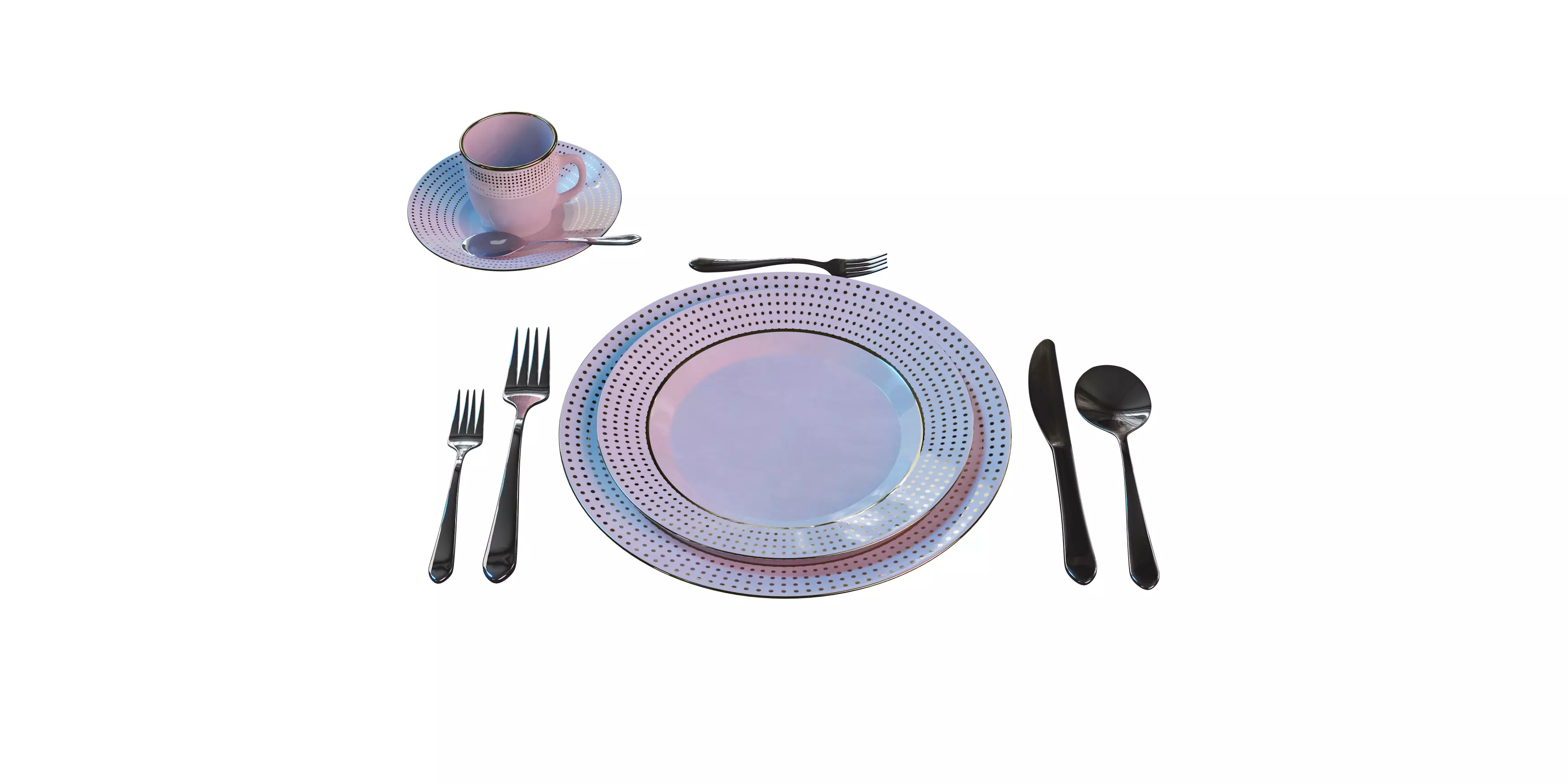 Modern Dinnerware 05 Free 3D model_1