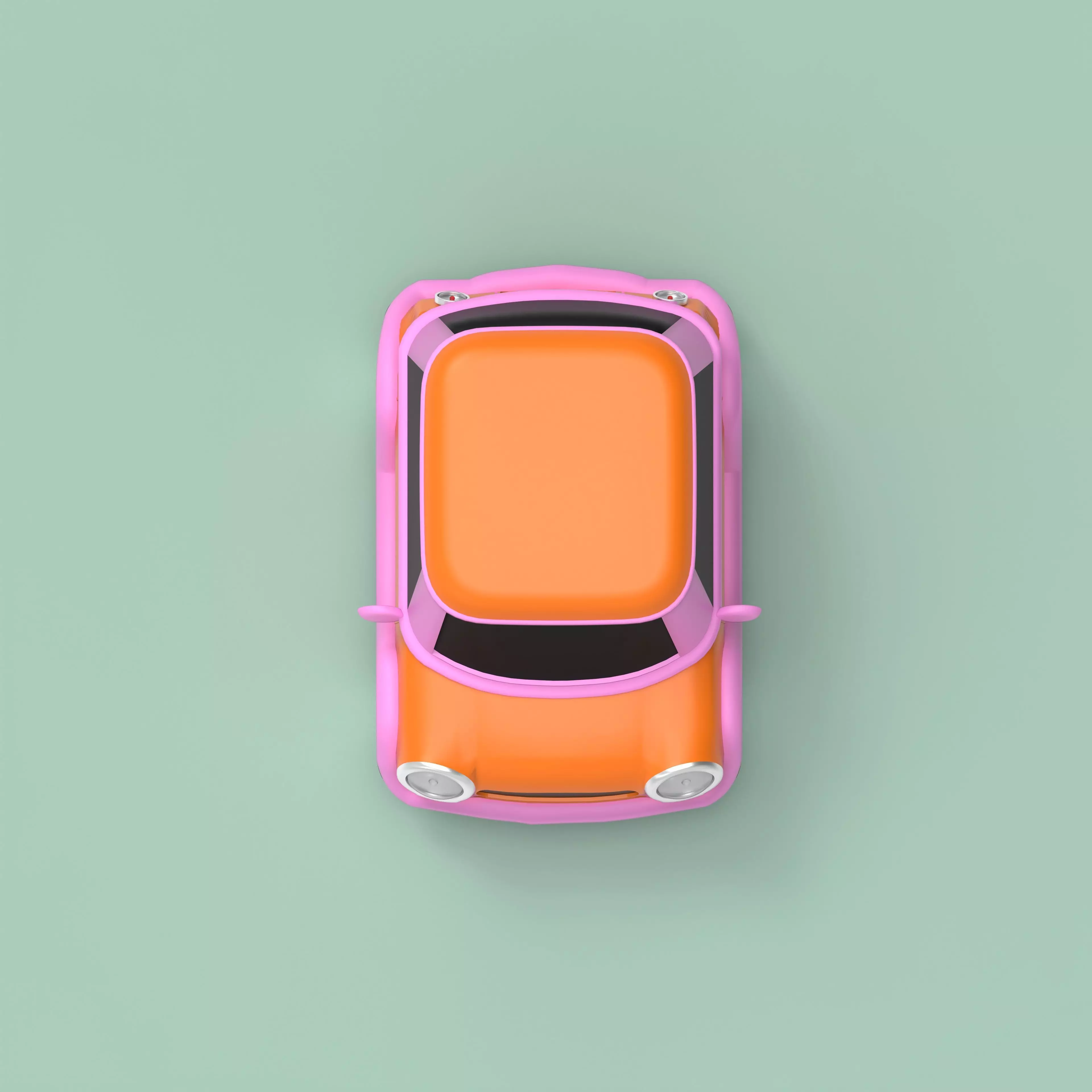 Cartoon Car Low-poly 3D model_4