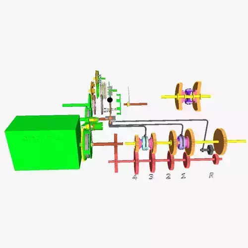 IC motor transmission 3D print model