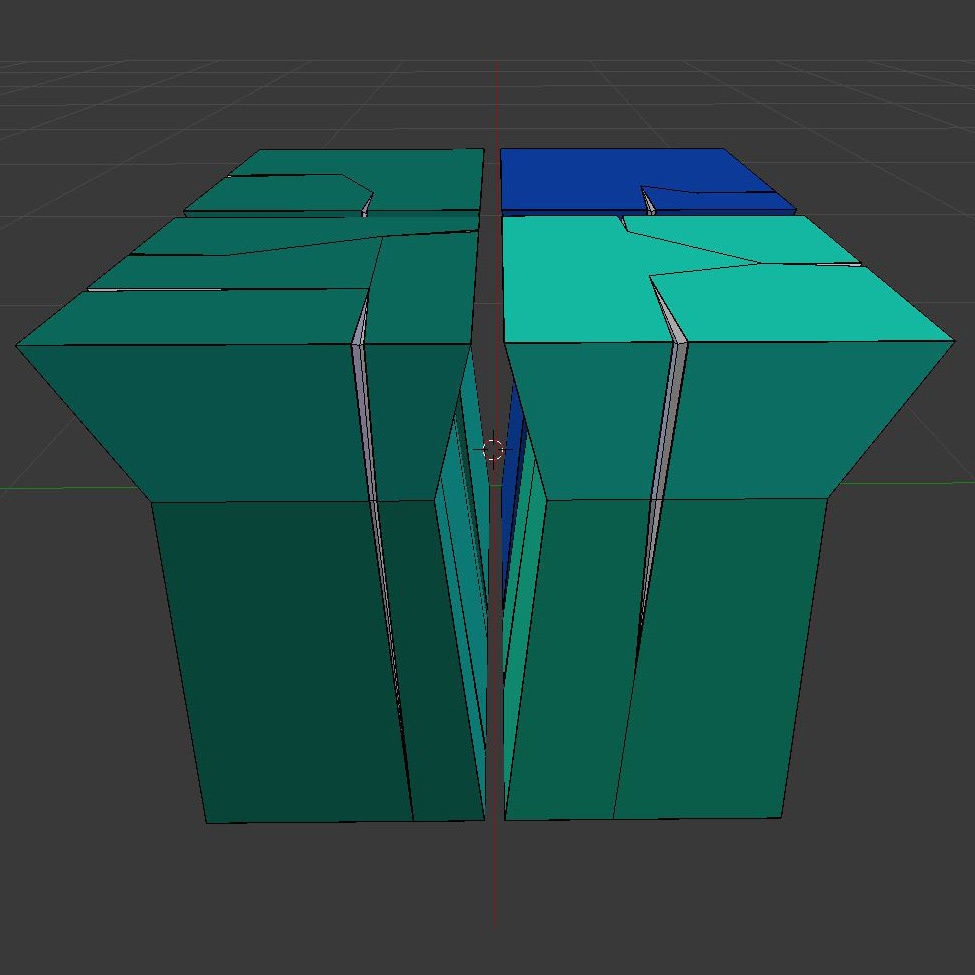 Wood table Low-poly 3D model_11