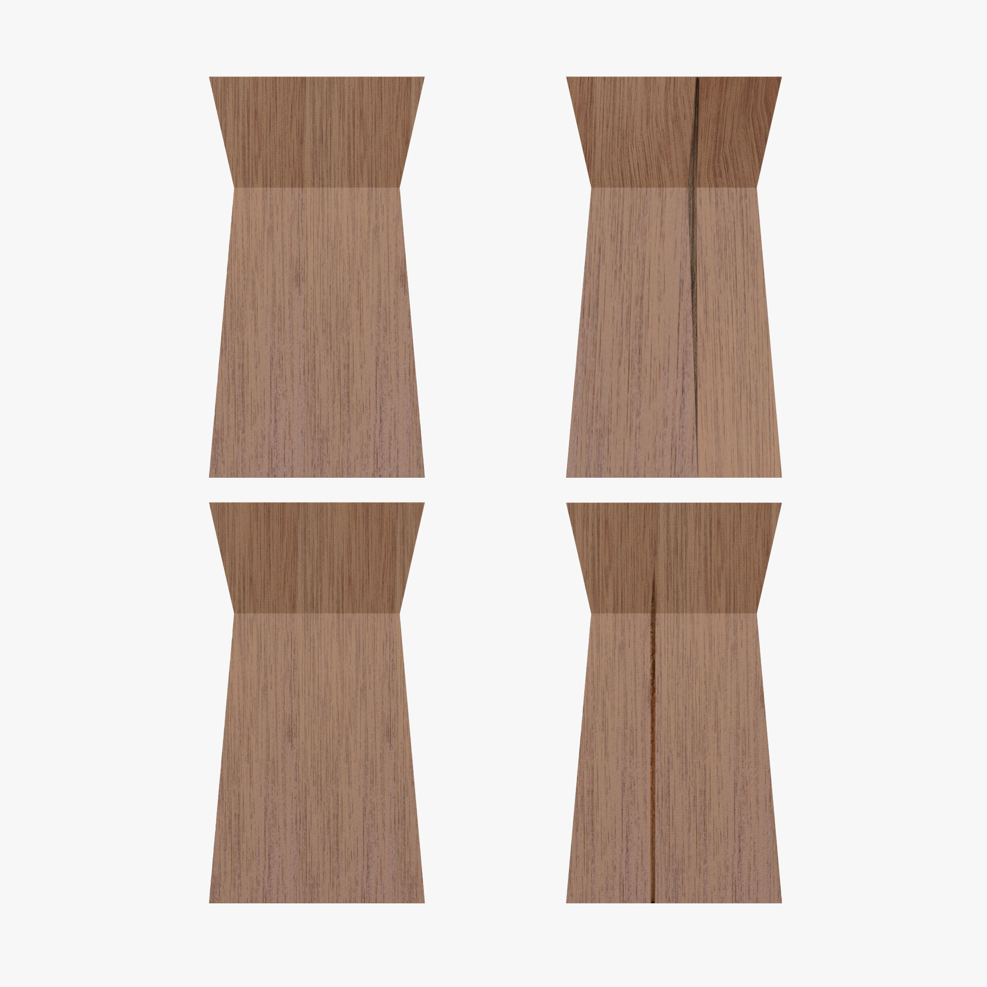 Wood table Low-poly 3D model_5