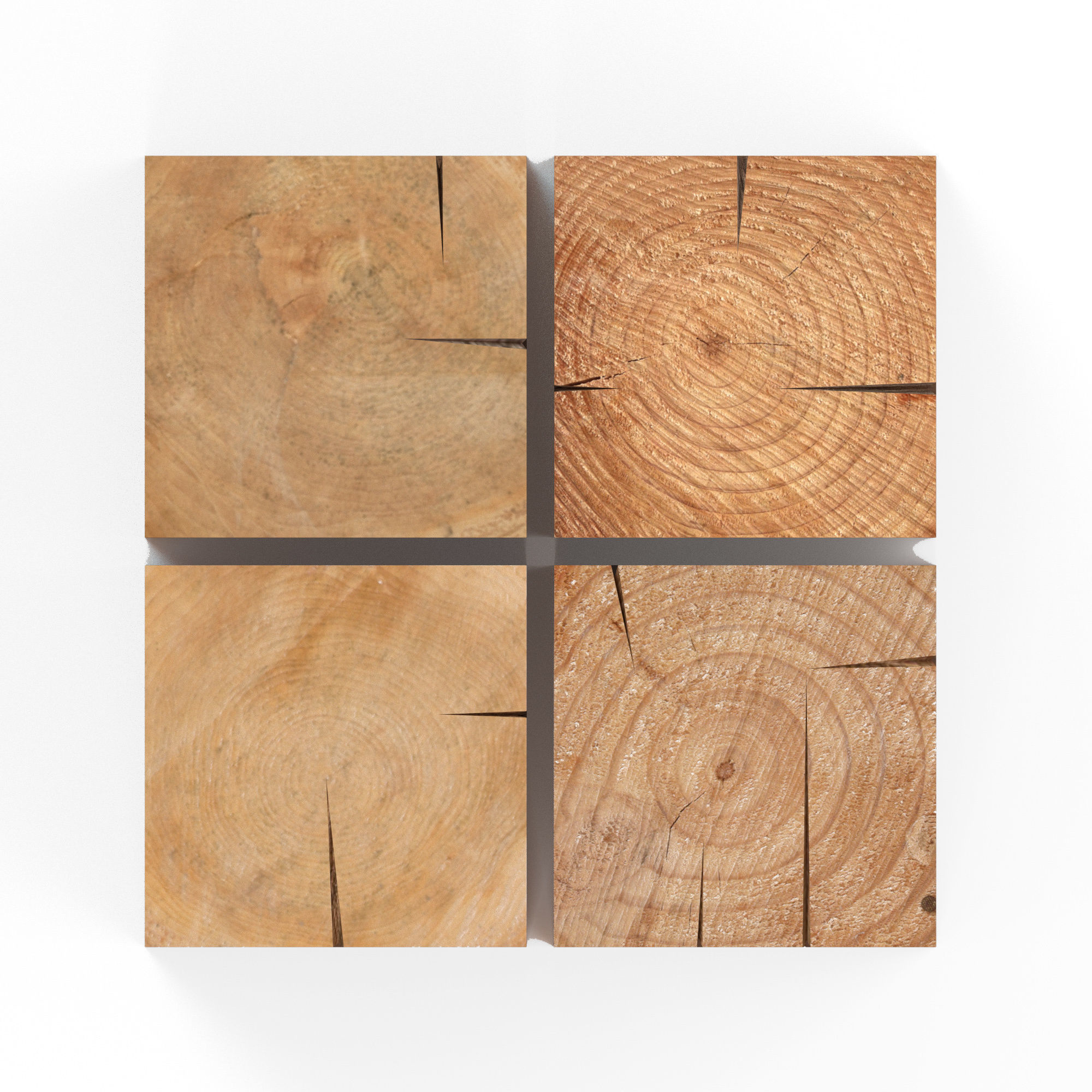 Wood table Low-poly 3D model_3