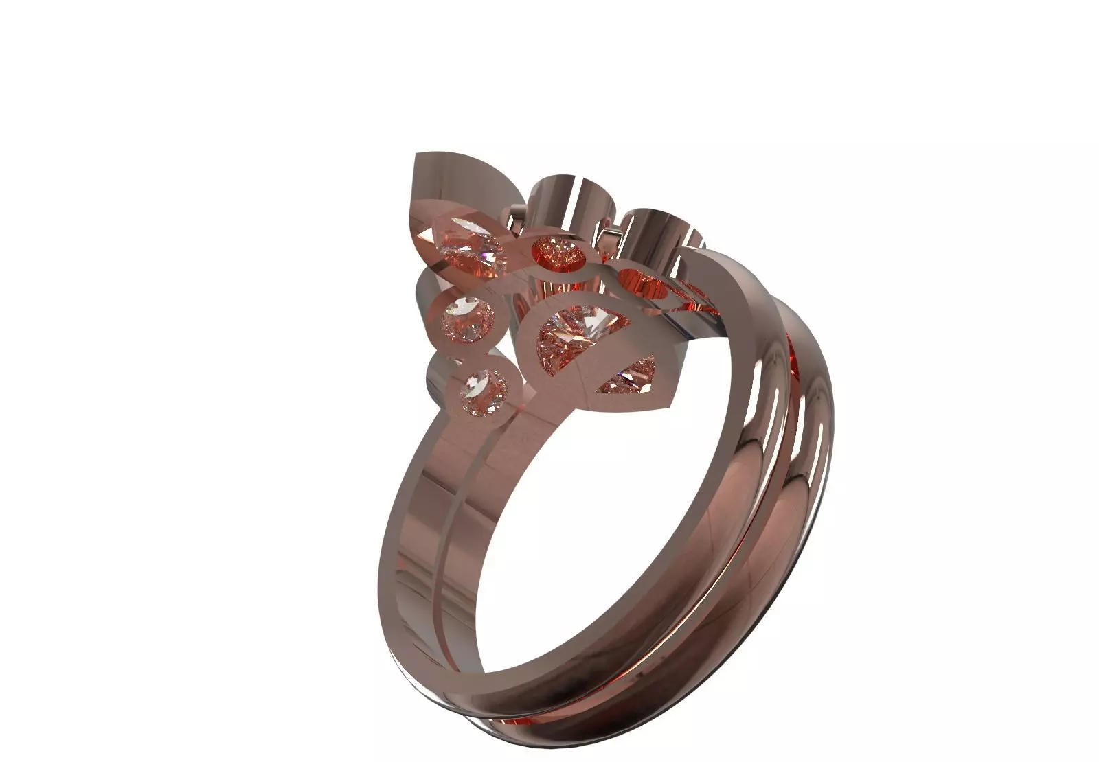 Eternal Link STL 3D Ring Set model wr0016 3D print model_11